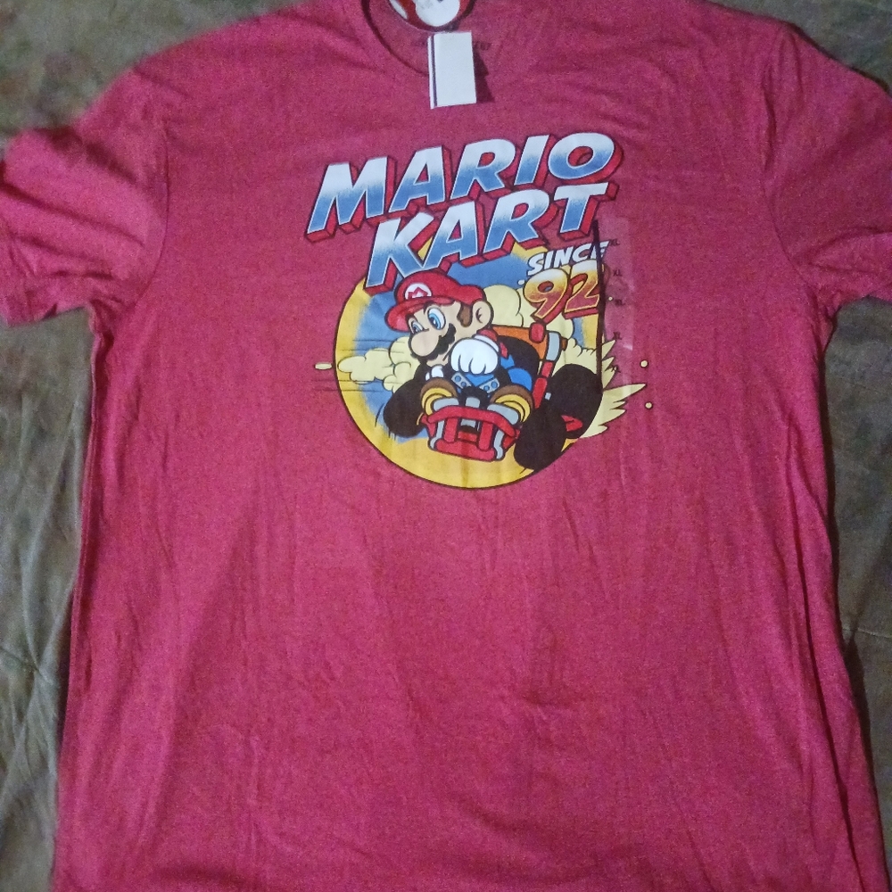 Super Mario Men's 2023 Mario Kart Retro Video Game T-Shirt Size XLarge or
